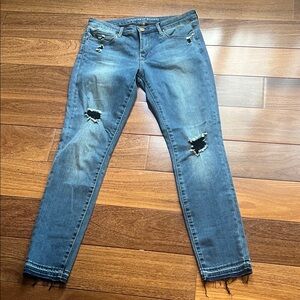 Articles Of Society Ripped Blue Skinny Jeans